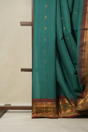 Green Gadwal Cotton Silk Saree - SRGGCSS163