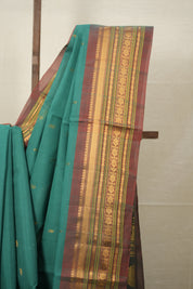 Green Gadwal Cotton Silk Saree - SRGGCSS163