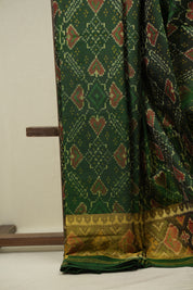 Green Rajkot Patola Silk Saree - SRGRPSS618
