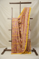 White Pink HBP Cotton Silk Saree With Chanderi Border - SRWPCSS1395