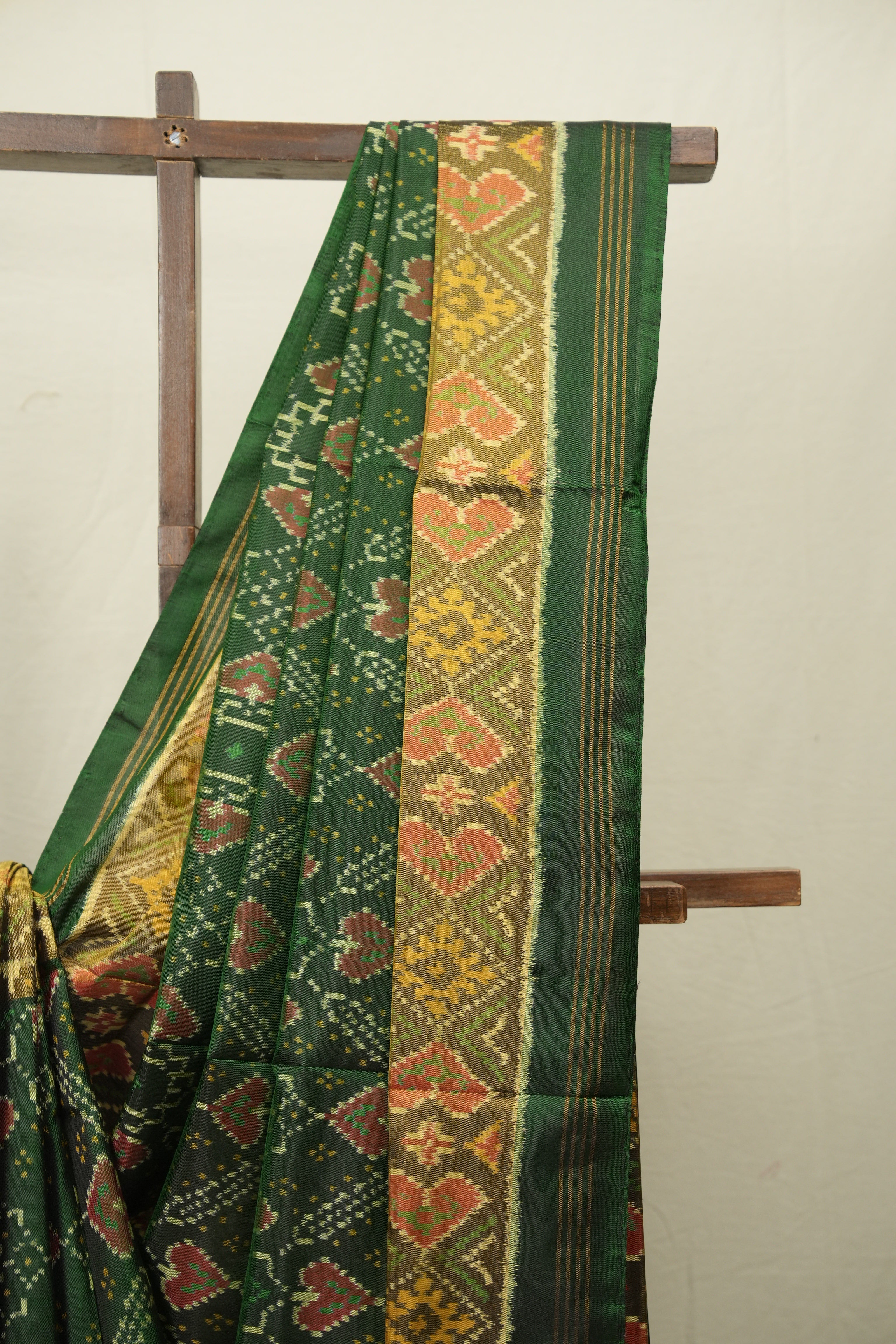 Green Rajkot Patola Silk Saree - SRGRPSS618