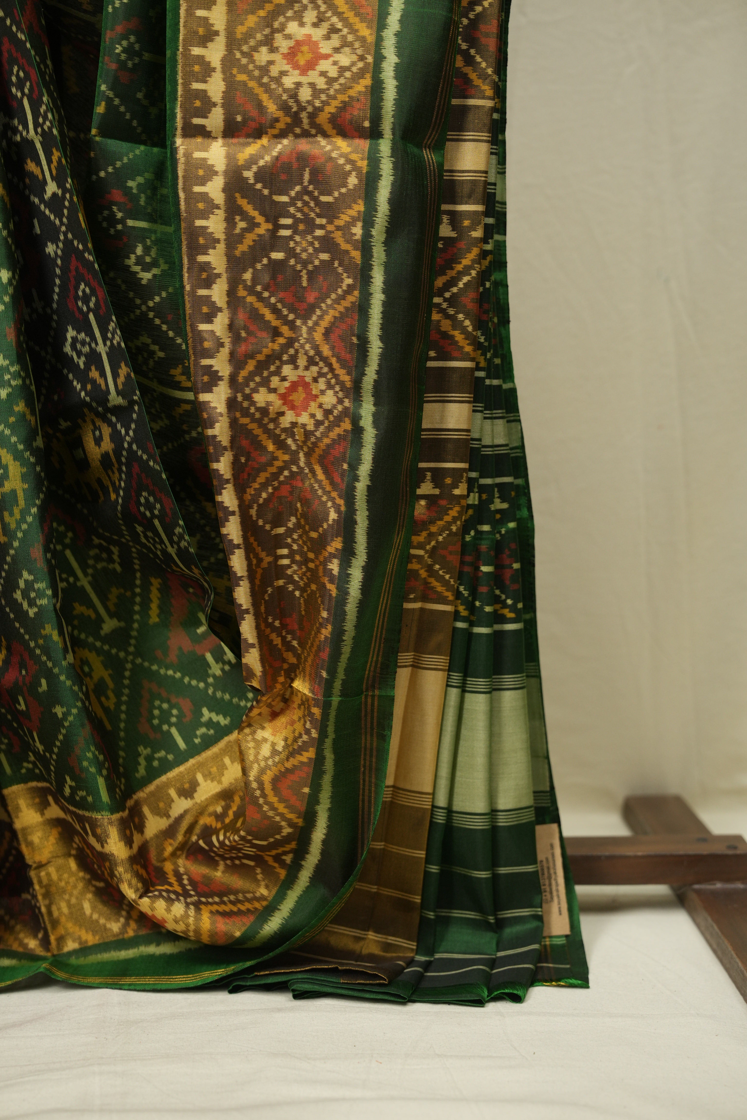 Green Rajkot Patola Silk Saree - SRGRPSS621