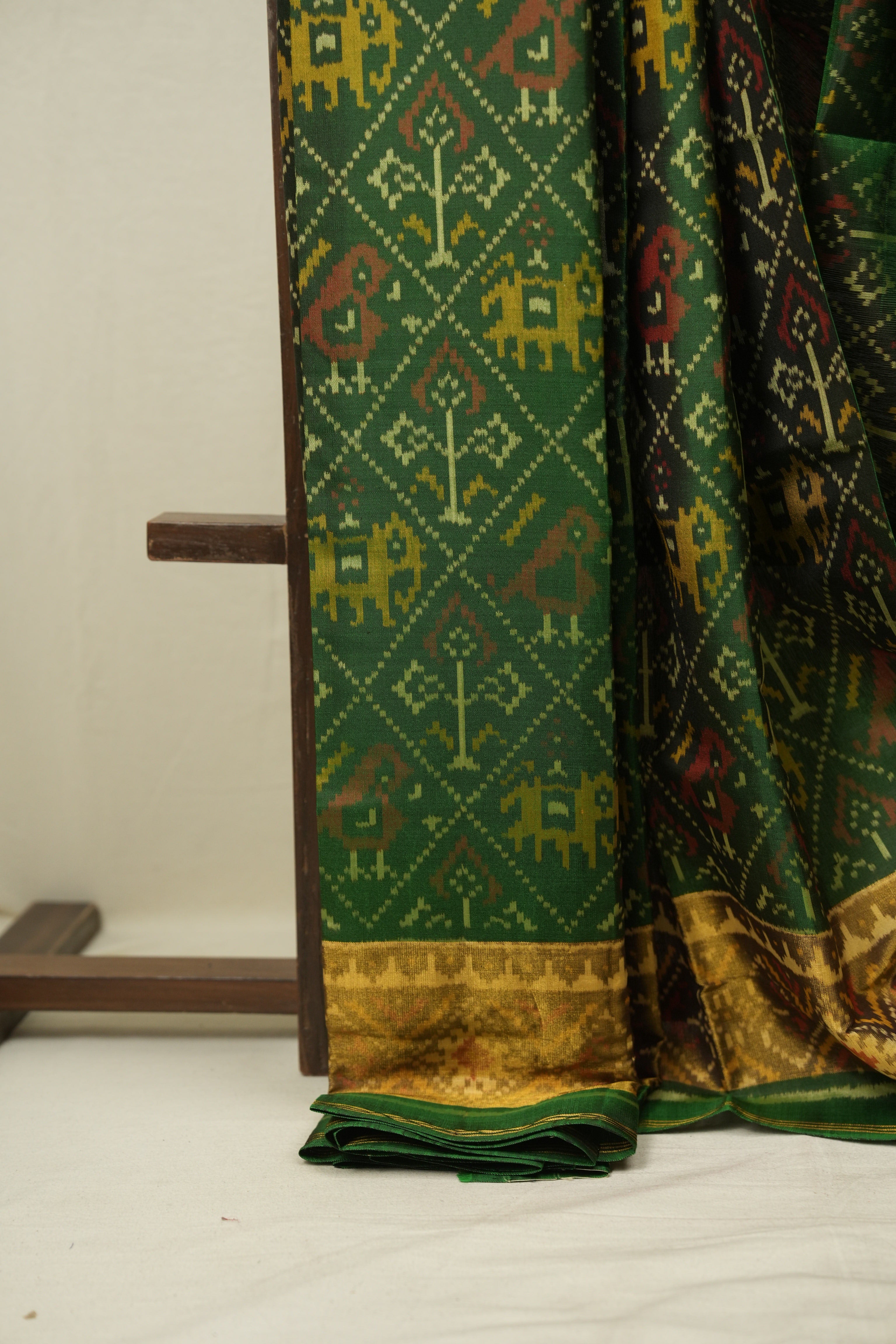Green Rajkot Patola Silk Saree - SRGRPSS621