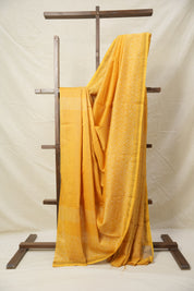 Haldi Yellow HBP Cotton Silk Saree With Chanderi Border - SRHYCSS1396