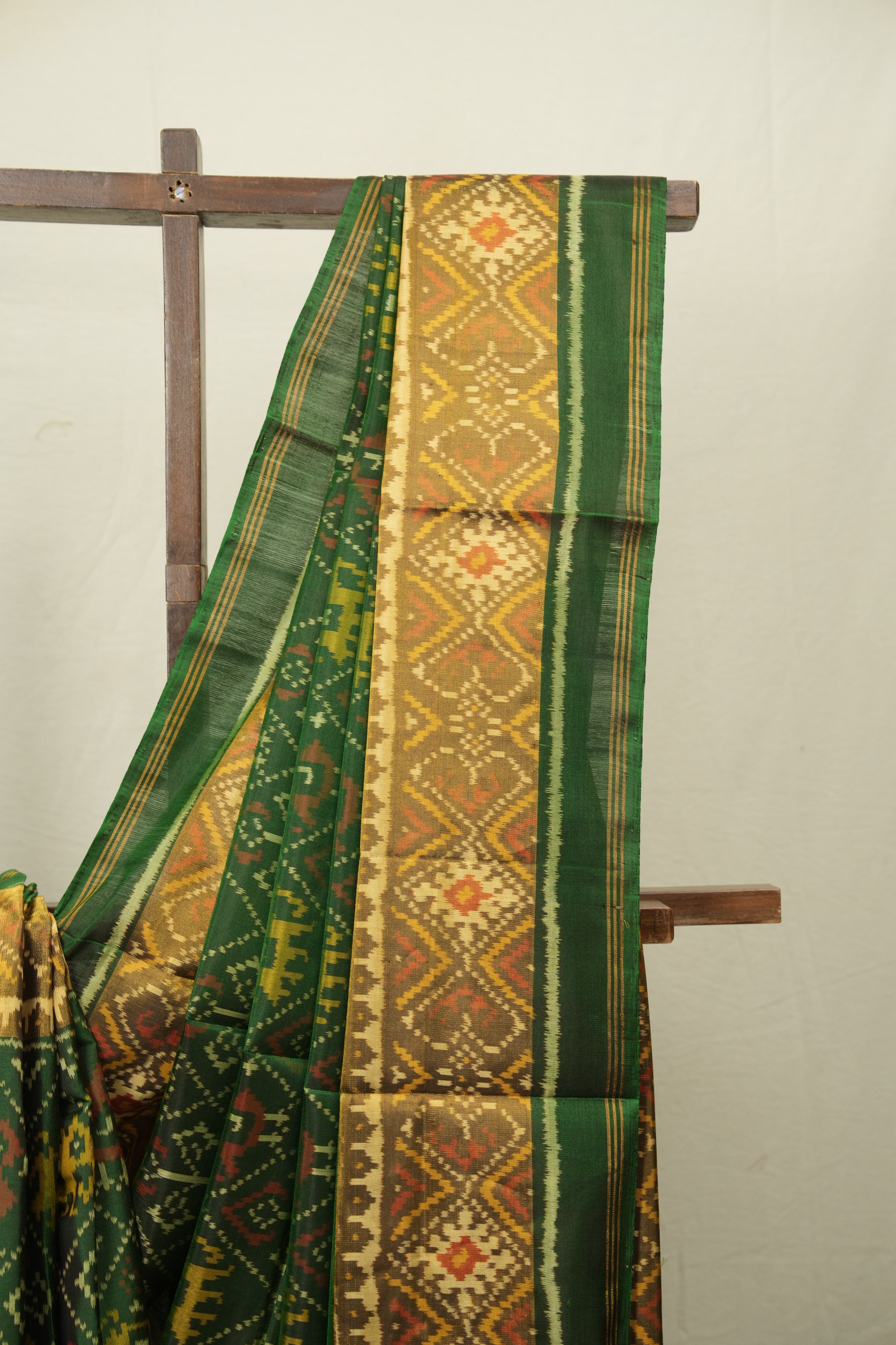Green Rajkot Patola Silk Saree - SRGRPSS621