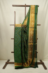 Green Rajkot Patola Silk Saree - SRGRPSS623