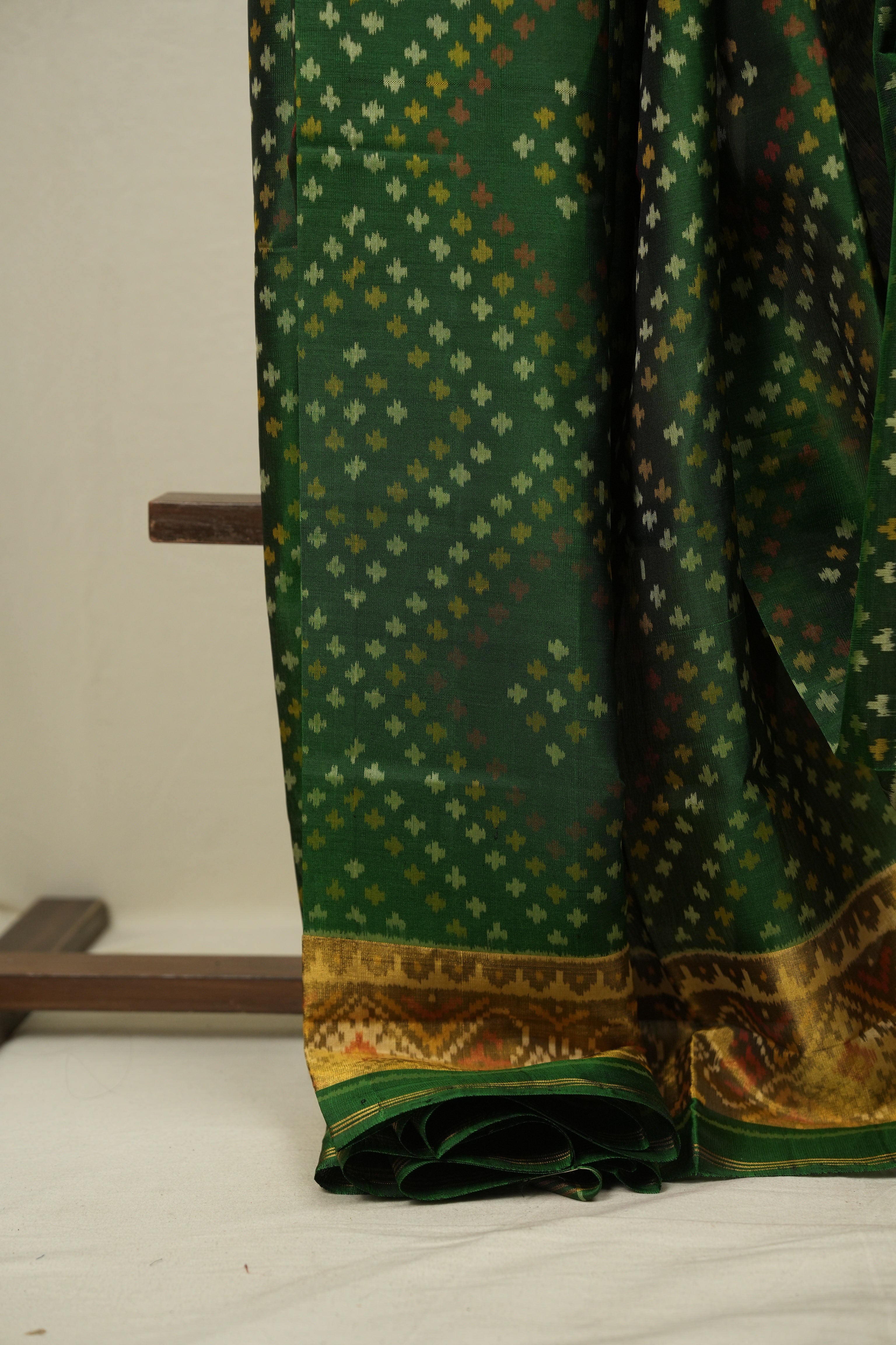 Green Rajkot Patola Silk Saree - SRGRPSS623