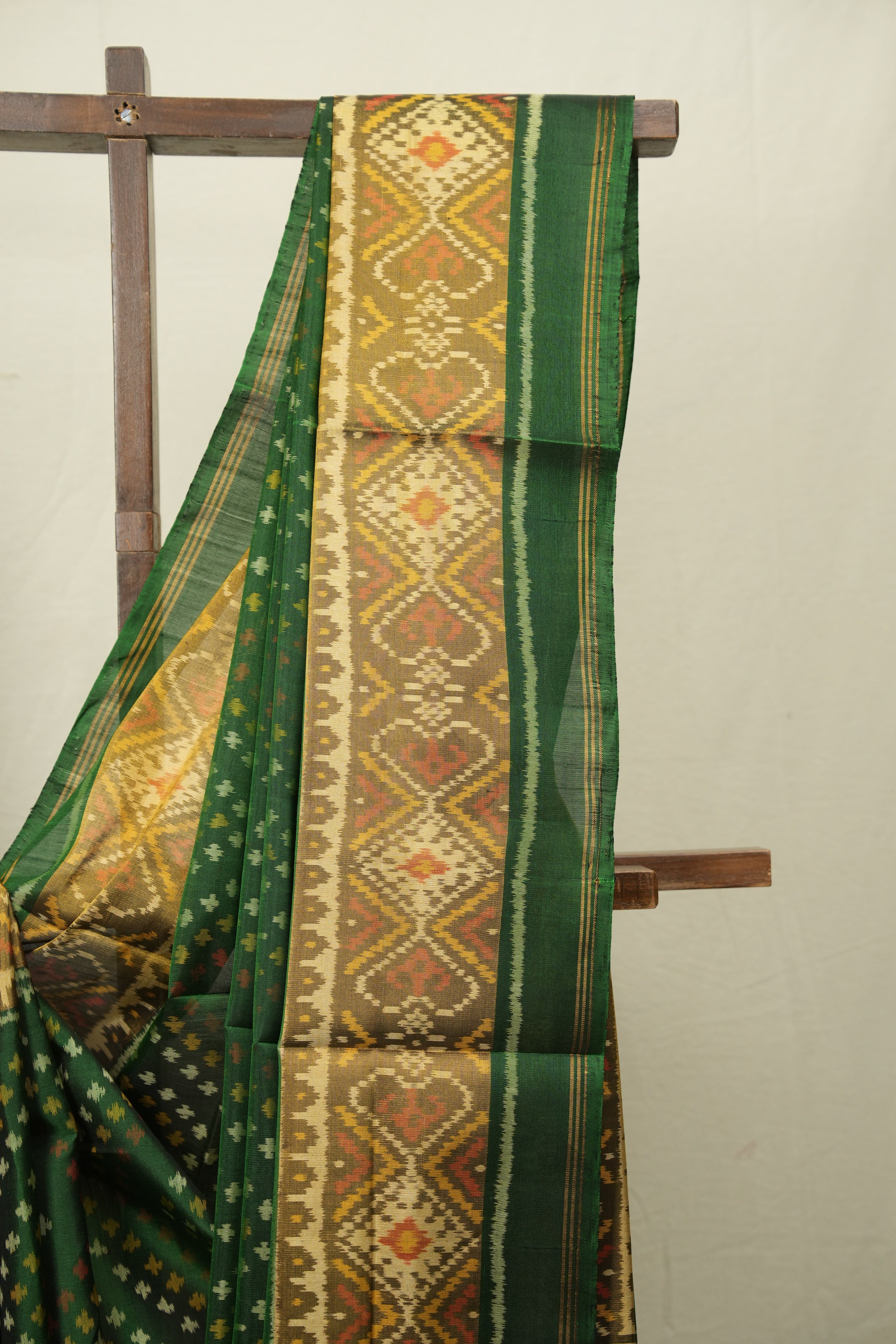 Green Rajkot Patola Silk Saree - SRGRPSS623