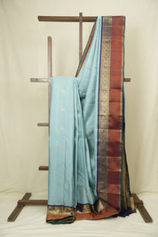 Sky Blue Kanjivaram Silk Saree - SRSBKSS1068