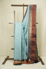 Sky Blue Kanjivaram Silk Saree - SRSBKSS1068