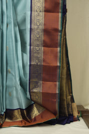 Sky Blue Kanjivaram Silk Saree - SRSBKSS1068