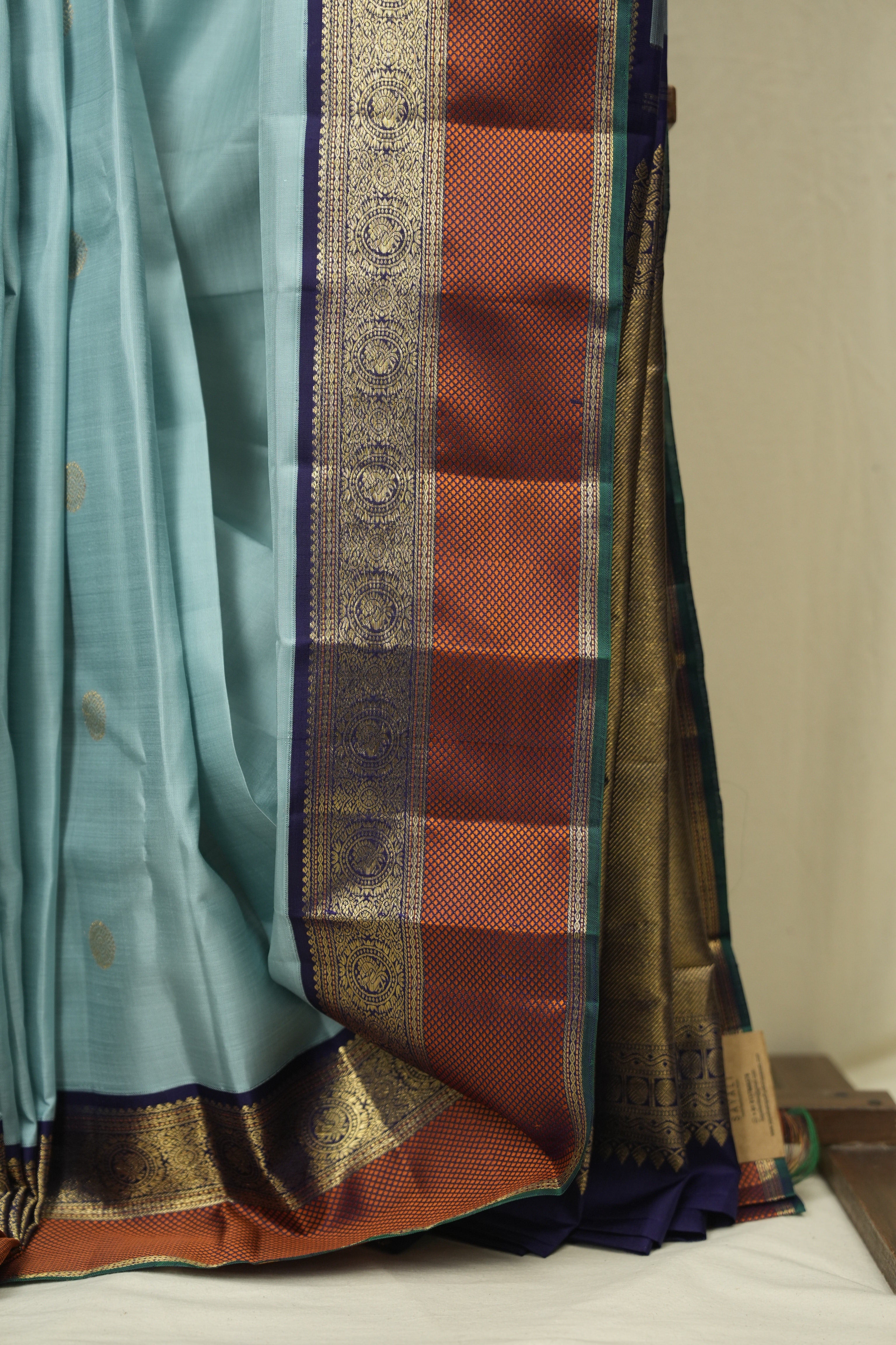 Sky Blue Kanjivaram Silk Saree - SRSBKSS1068