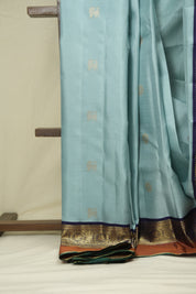 Sky Blue Kanjivaram Silk Saree - SRSBKSS1068