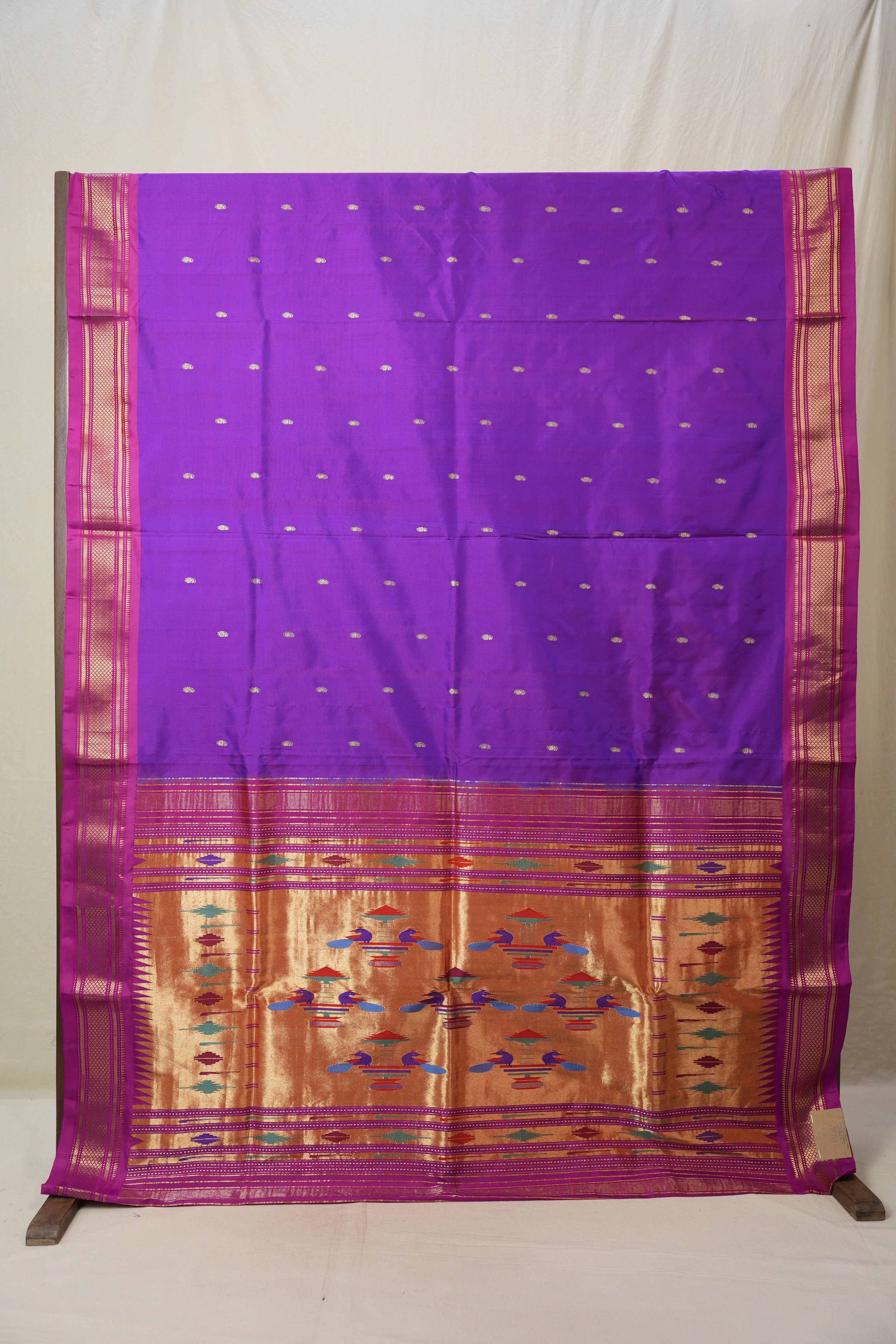Purple Silk Paithani Saree - SRPSPS762