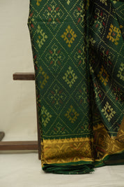 Green Rajkot Patola Silk Saree - SRGRPSS616
