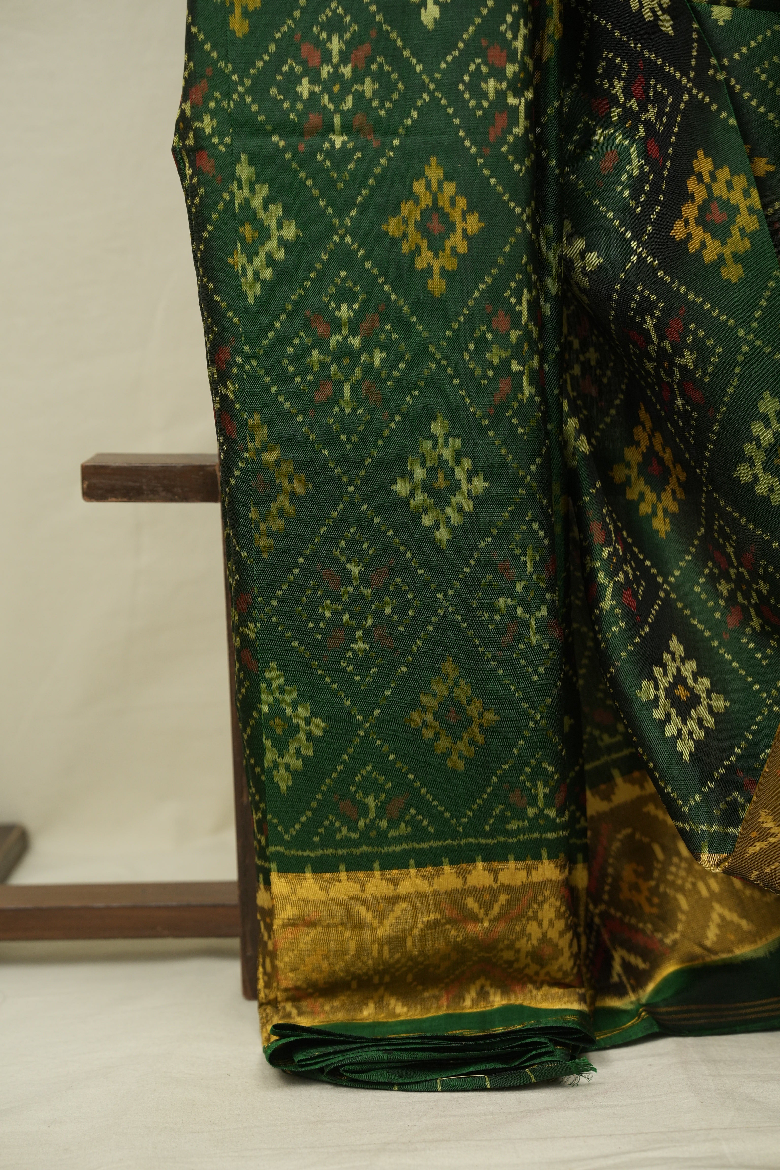 Green Rajkot Patola Silk Saree - SRGRPSS616