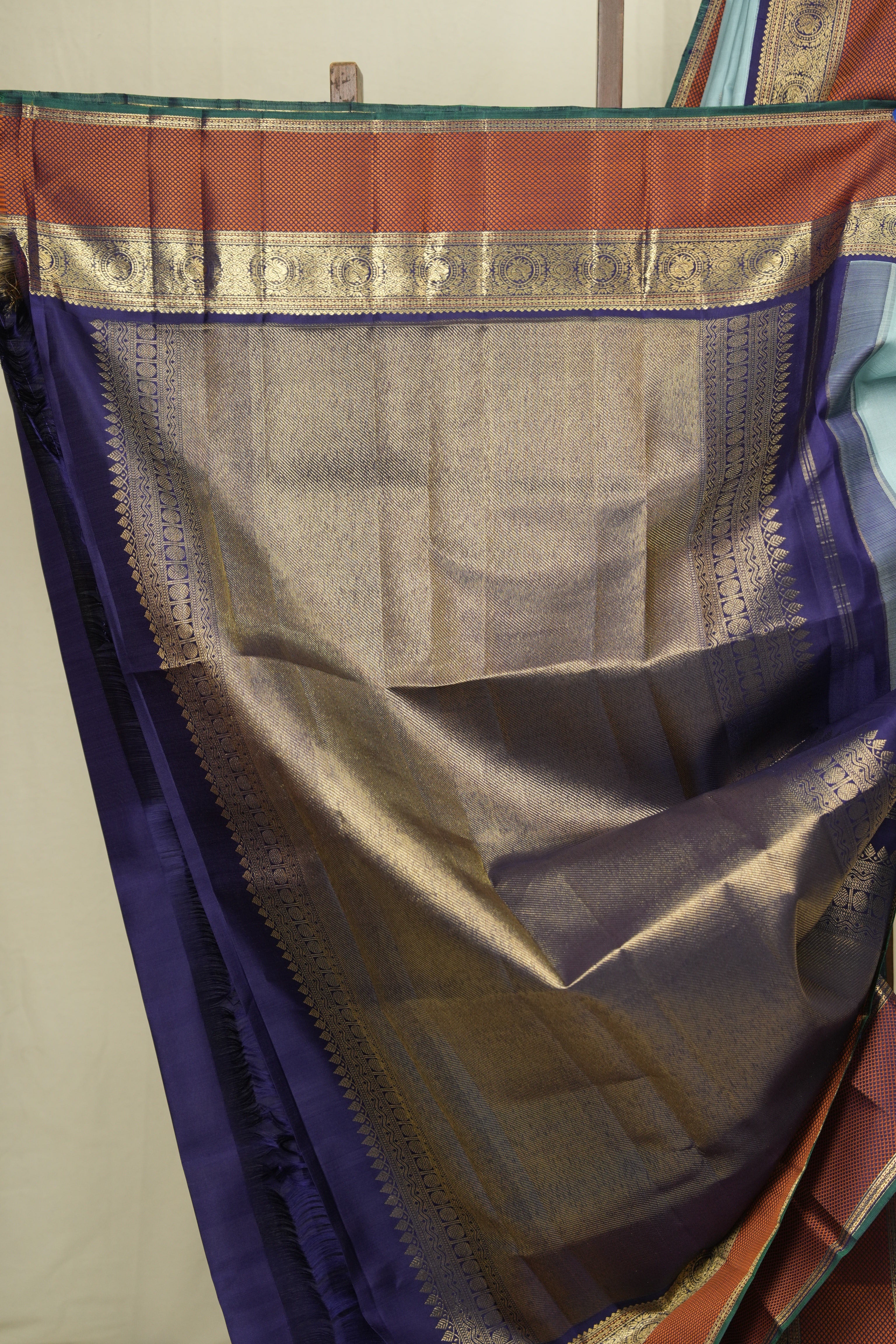 Sky Blue Kanjivaram Silk Saree - SRSBKSS1068