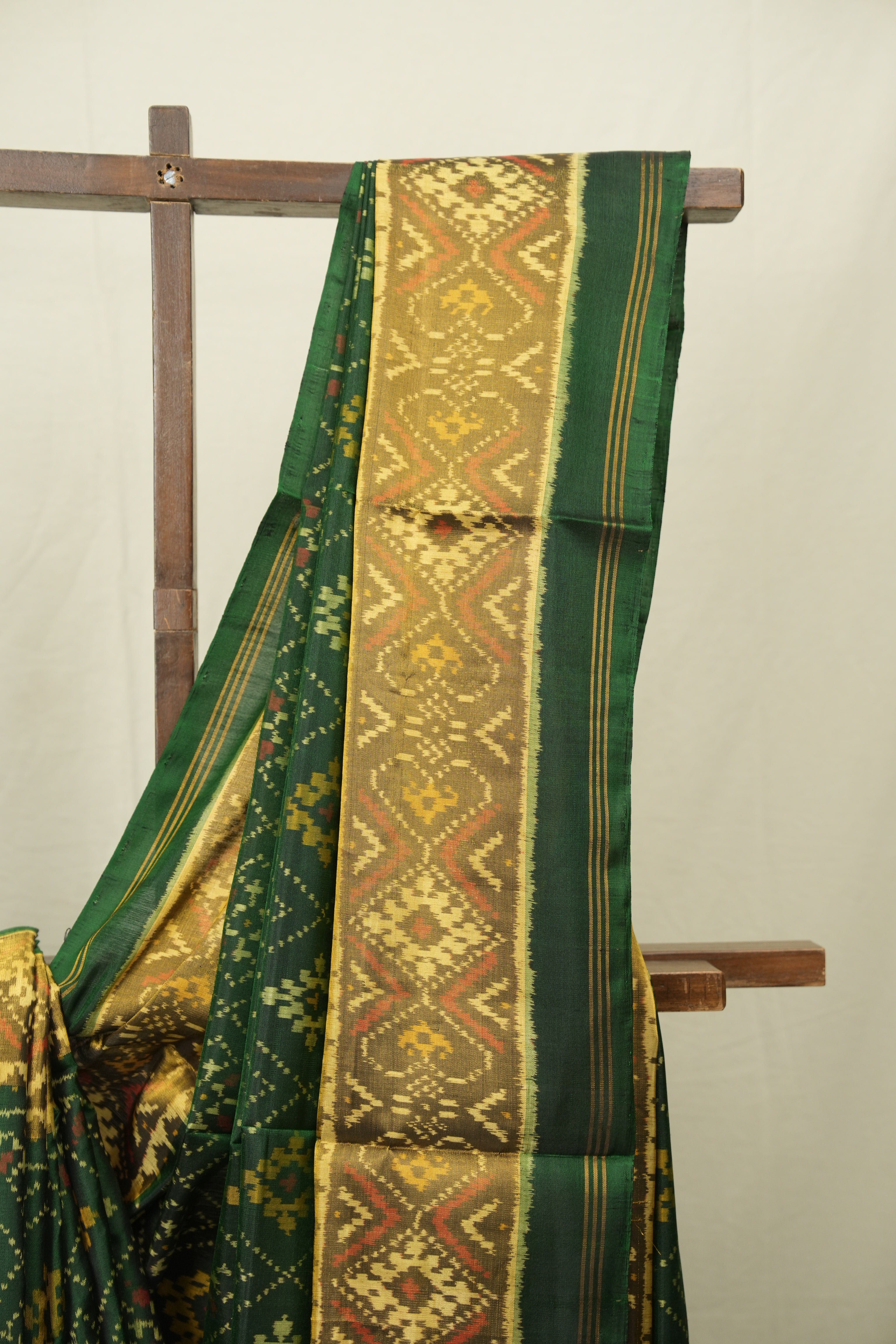 Green Rajkot Patola Silk Saree - SRGRPSS616