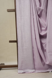 Lilac Tissue Linen Saree With Tassels - SRLTLS270