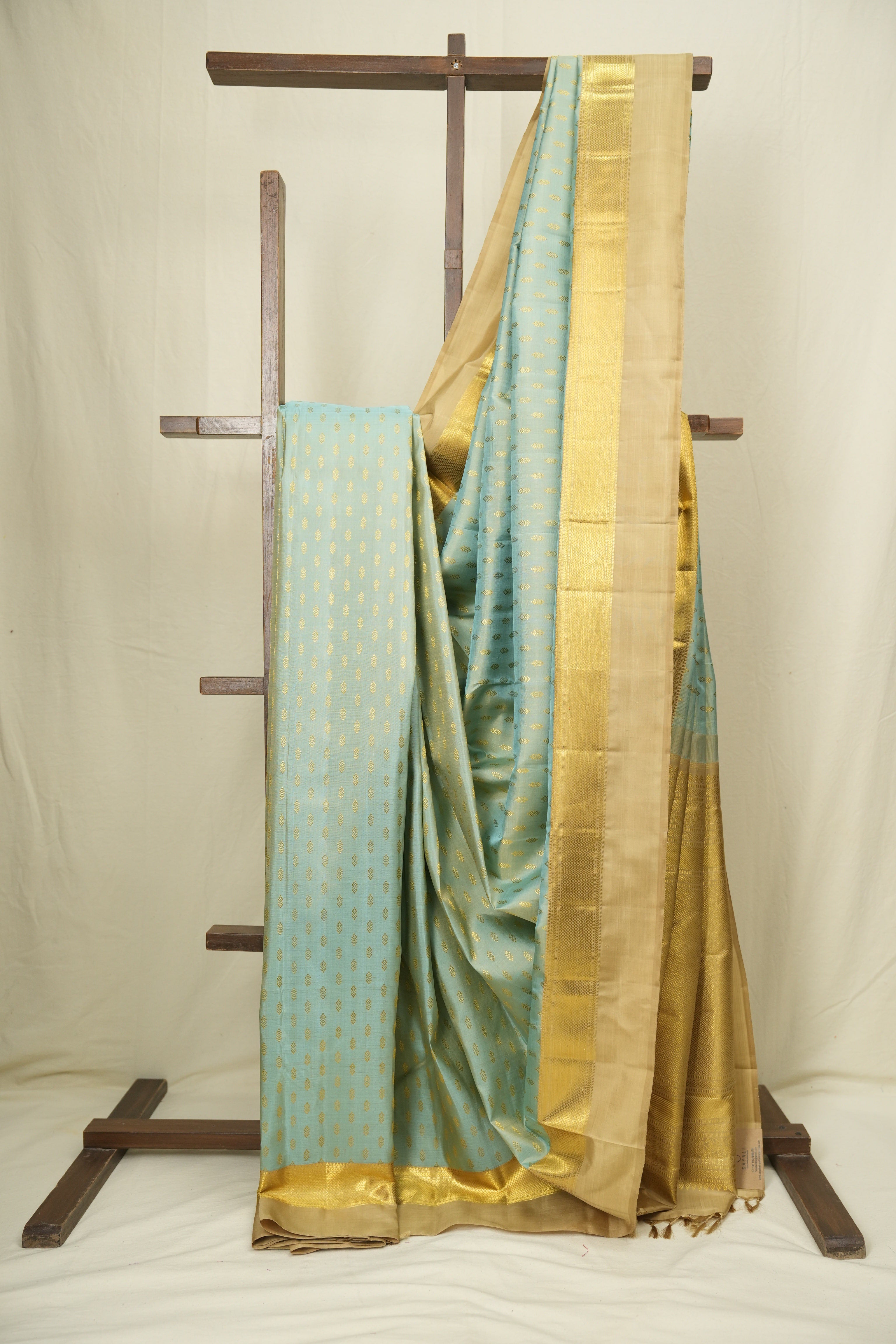 Powder Blue Kanjivaram Silk Saree - SRPBKSS1064