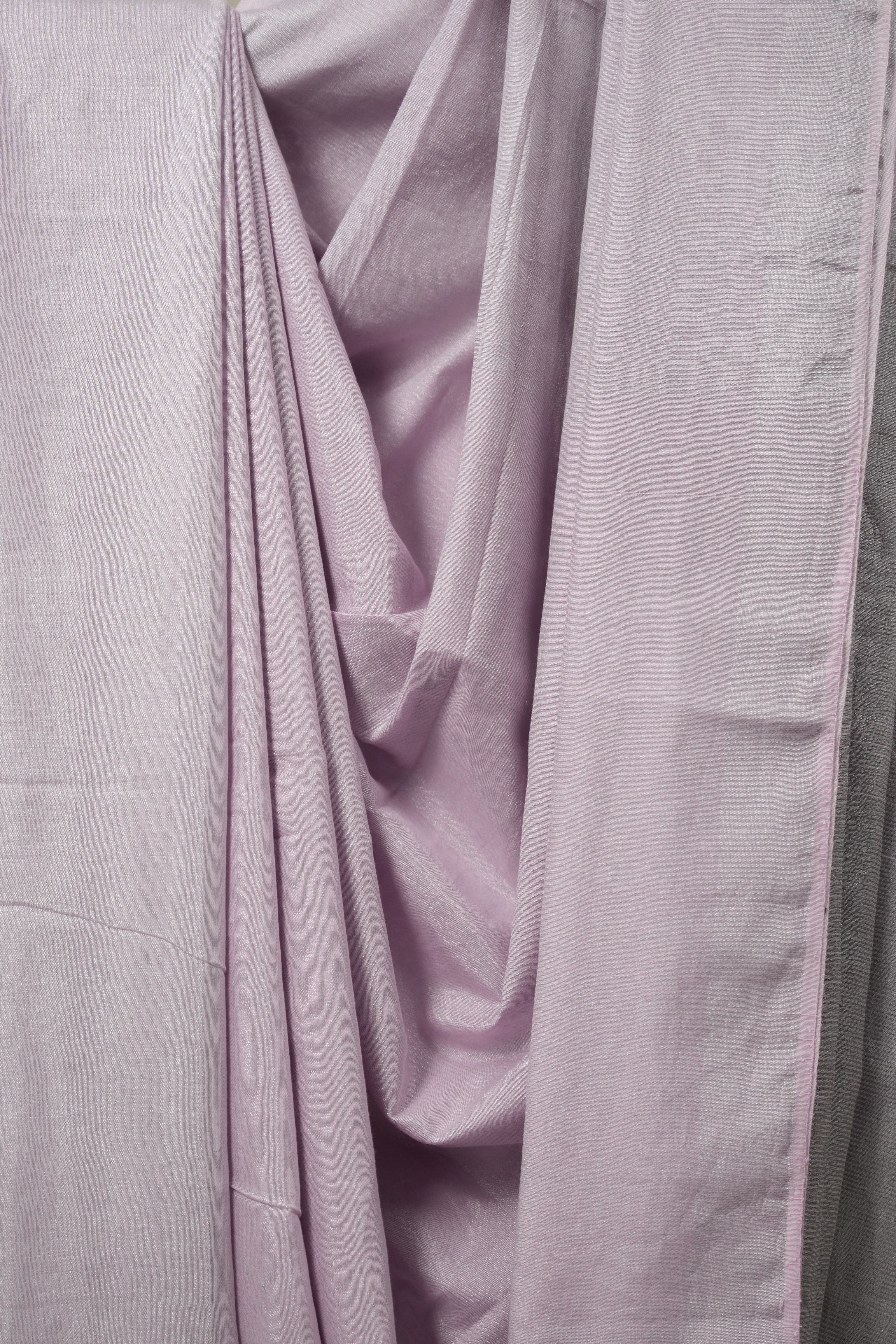 Lilac Tissue Linen Saree With Tassels - SRLTLS270