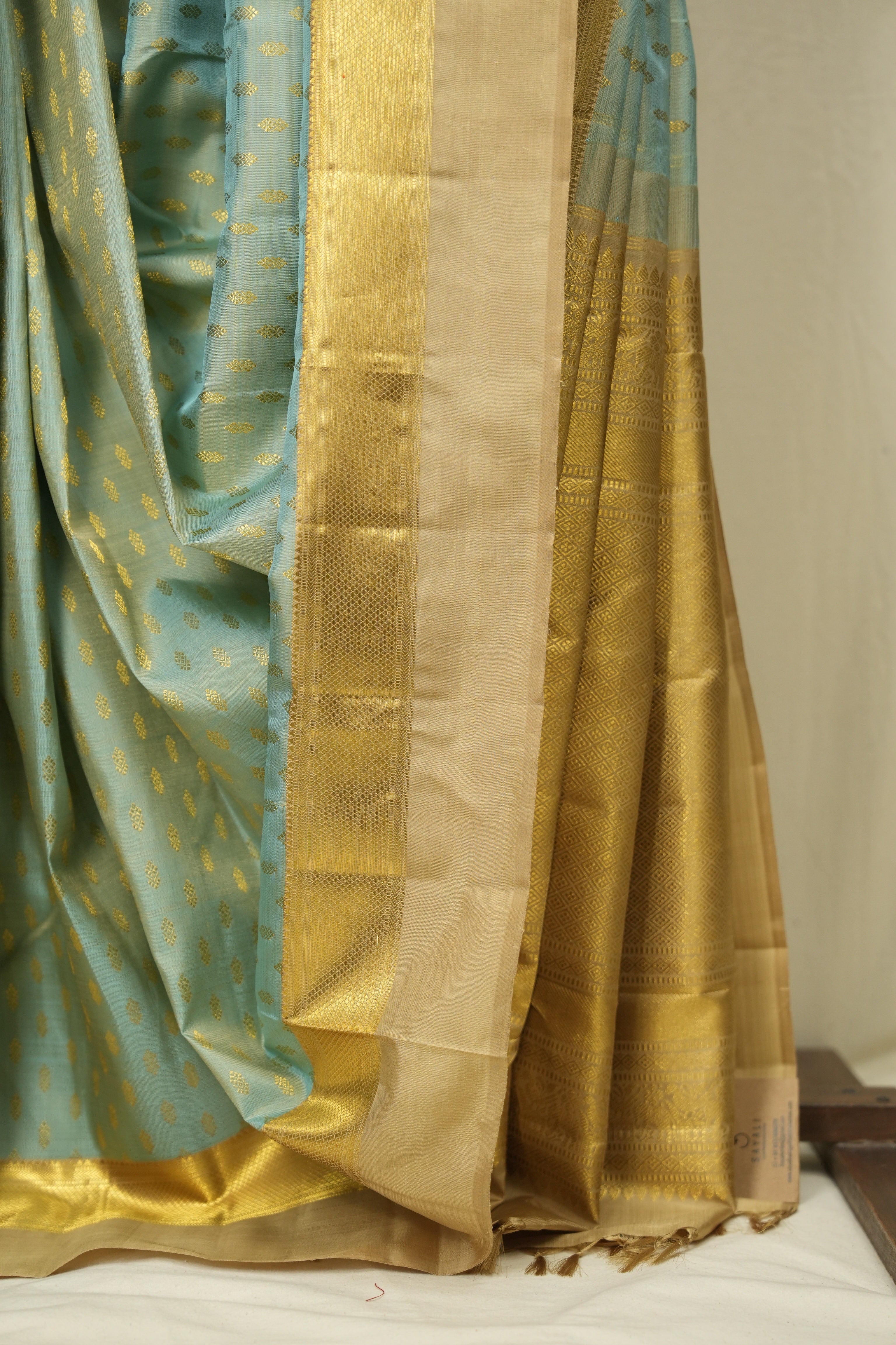 Powder Blue Kanjivaram Silk Saree - SRPBKSS1064