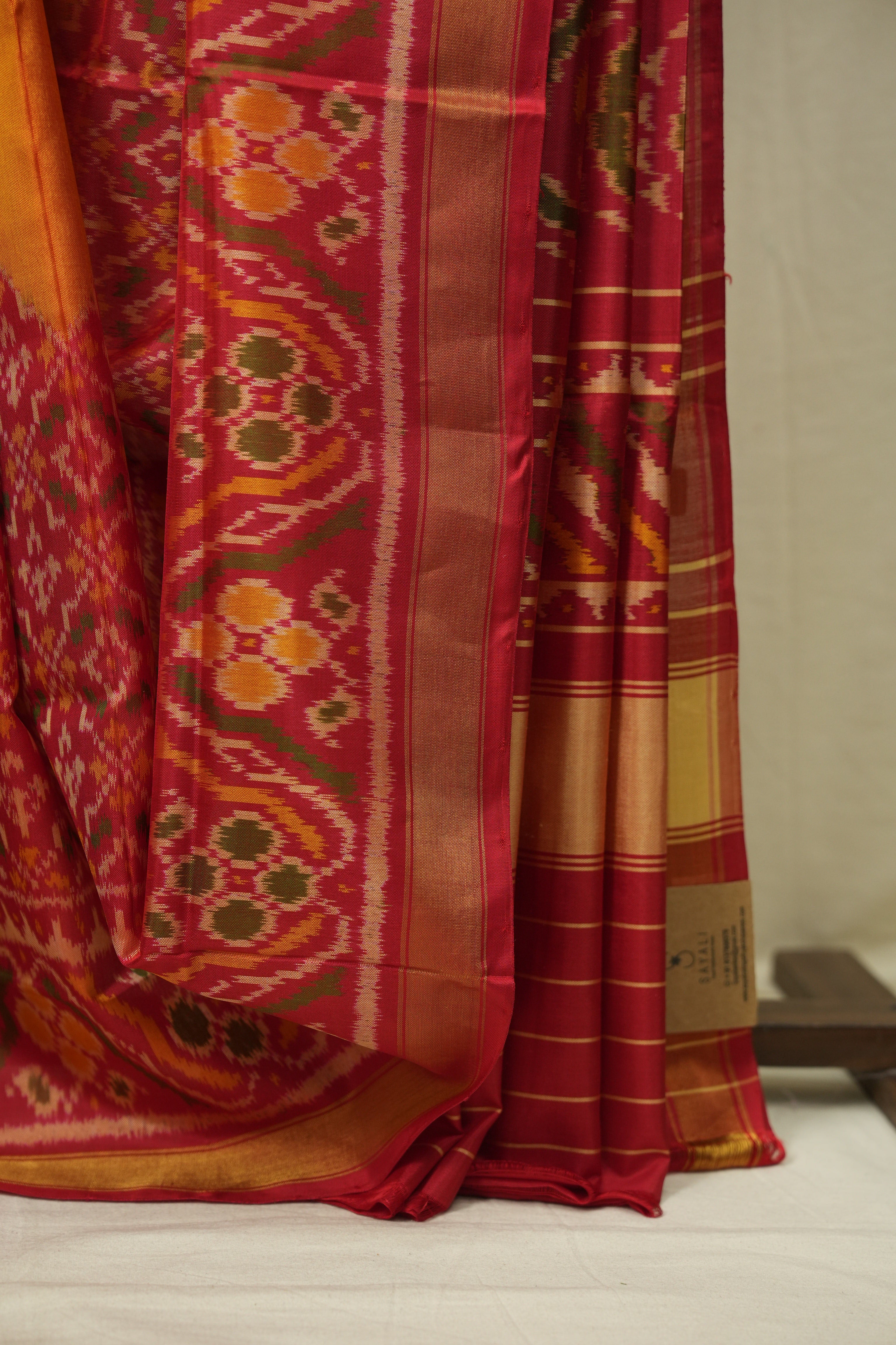 Mango Yellow Rajkot Patola Silk Saree - SRMYRPSS625
