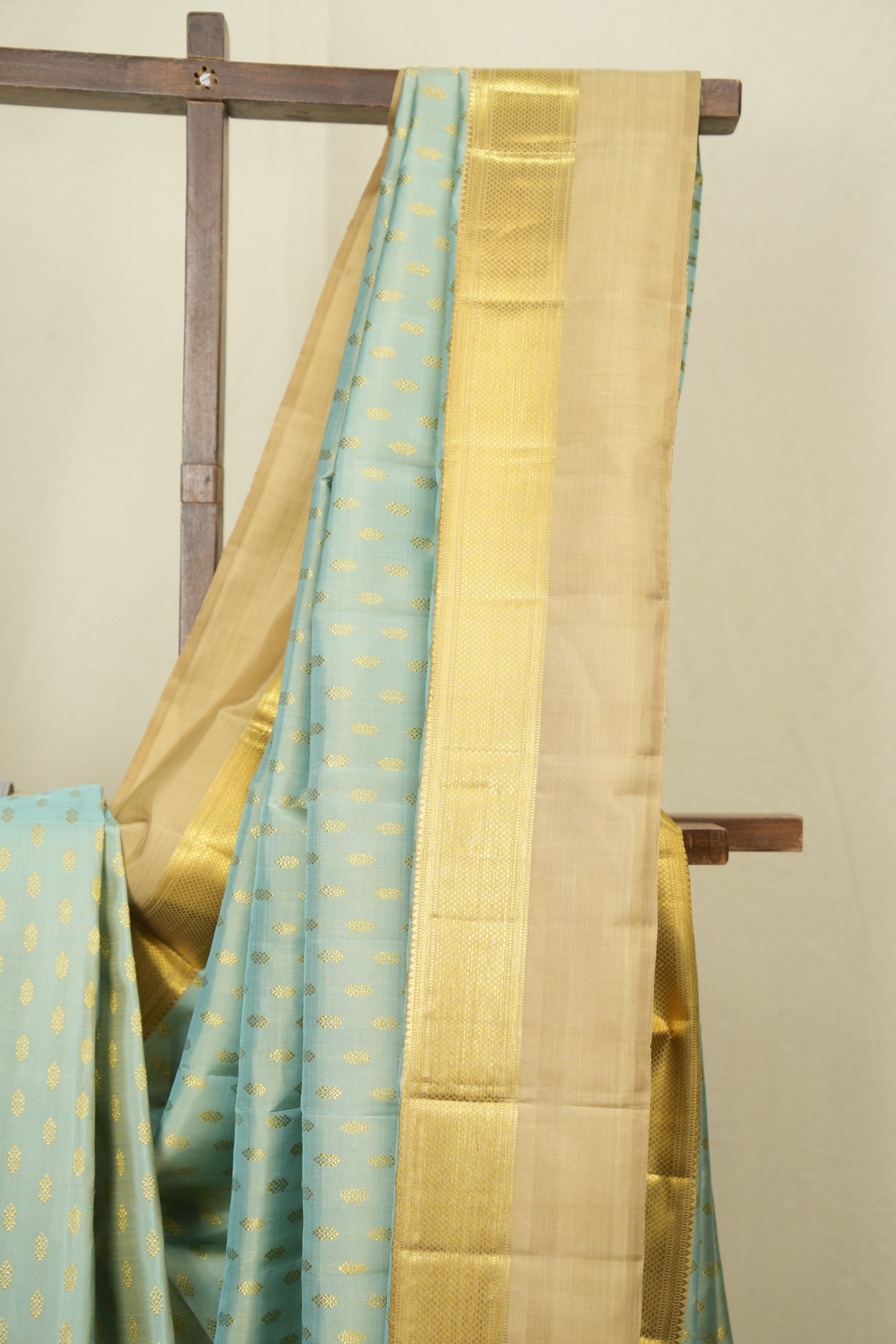 Powder Blue Kanjivaram Silk Saree - SRPBKSS1064