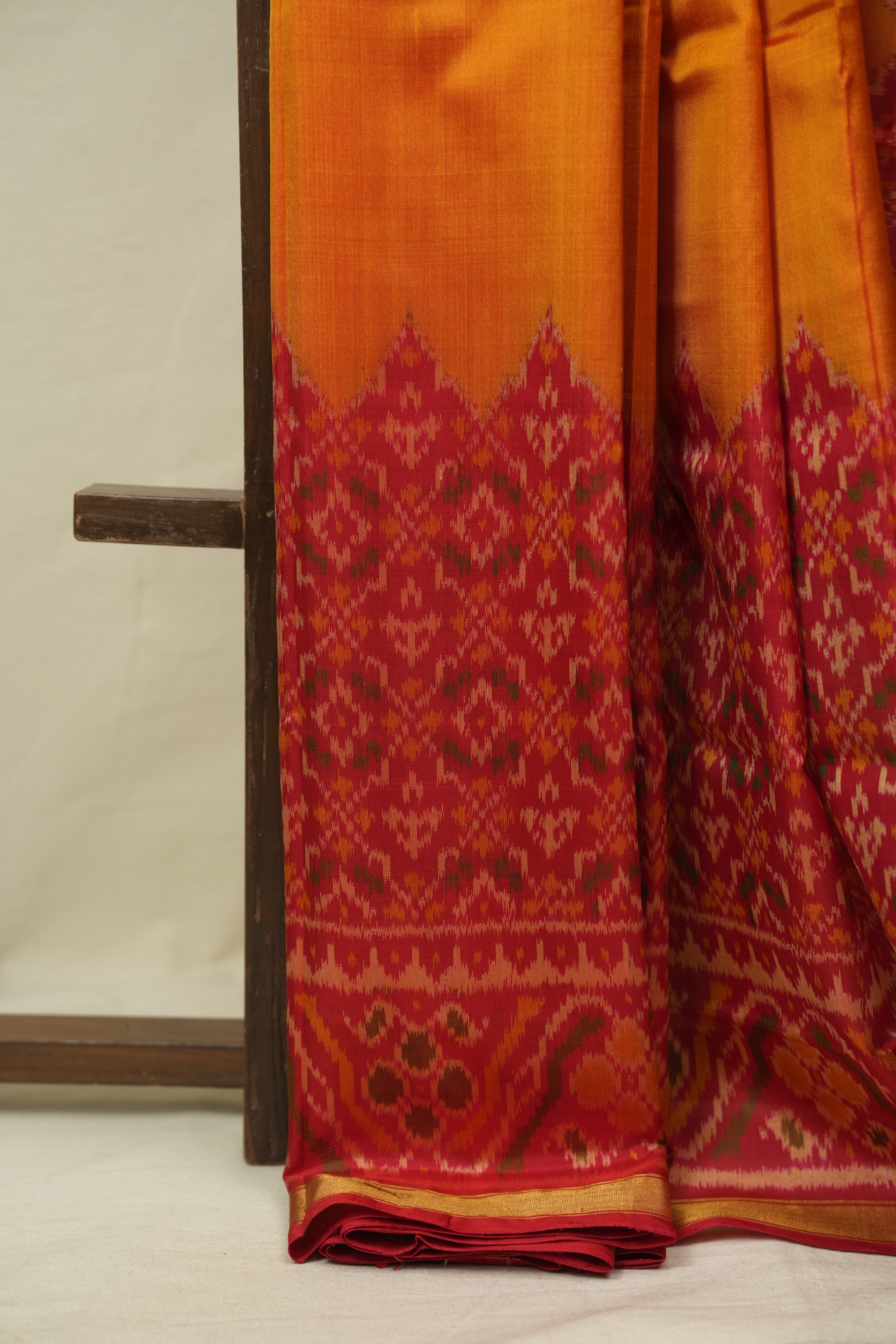 Mango Yellow Rajkot Patola Silk Saree - SRMYRPSS625