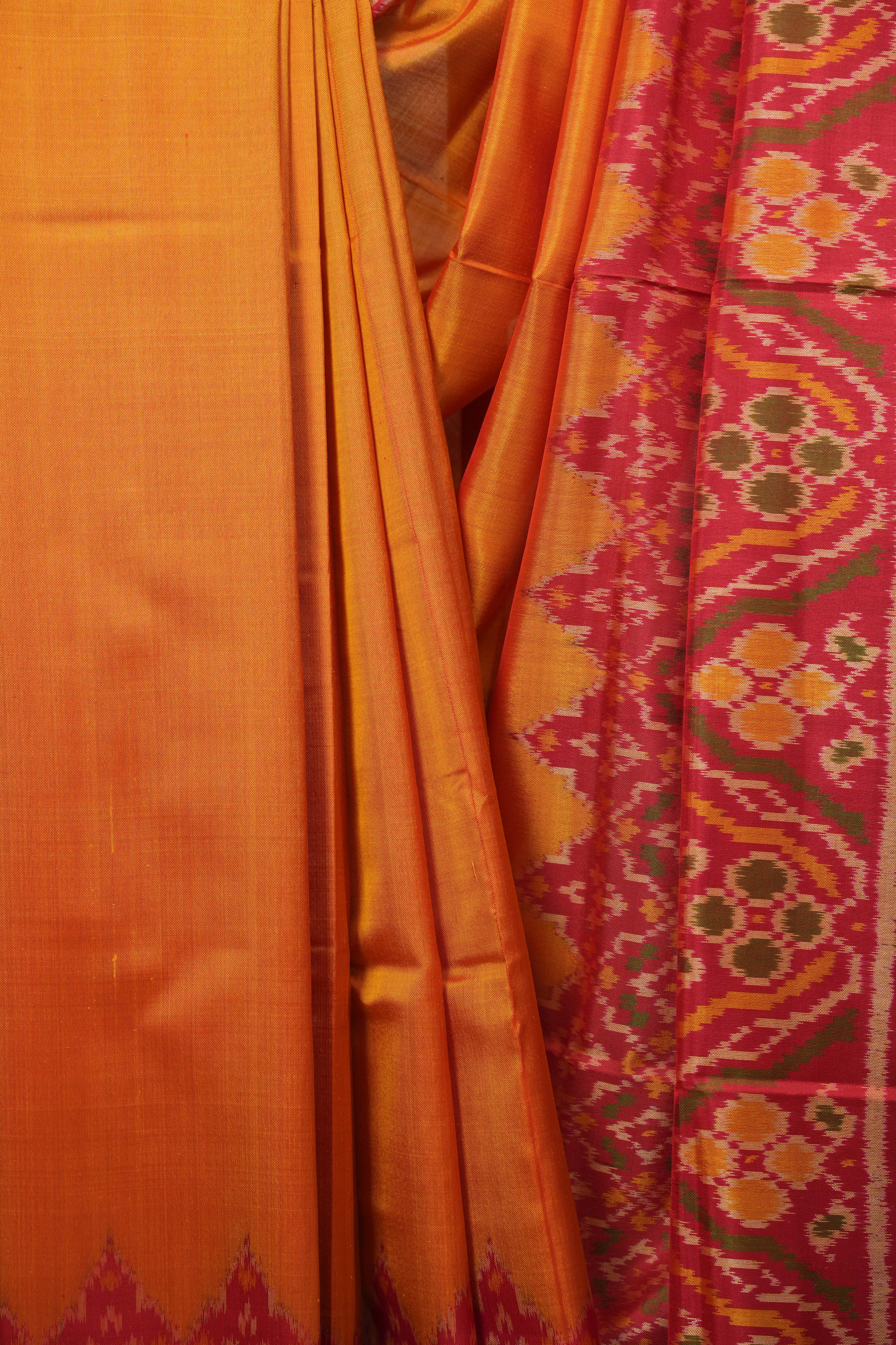 Mango Yellow Rajkot Patola Silk Saree - SRMYRPSS625