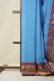 Blue Gadwal Cotton Silk Saree - SRBGCSS146