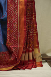 Teal Blue Rajkot Patola Silk Saree - SRTBRPSS626