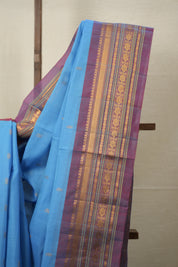 Blue Gadwal Cotton Silk Saree - SRBGCSS146