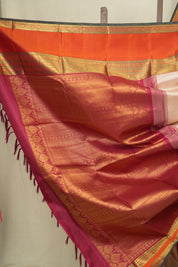 Peach Kanjivaram Silk Saree - SRPKSS1072