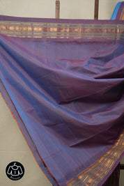 Blue Gadwal Cotton Silk Saree - SRBGCSS146