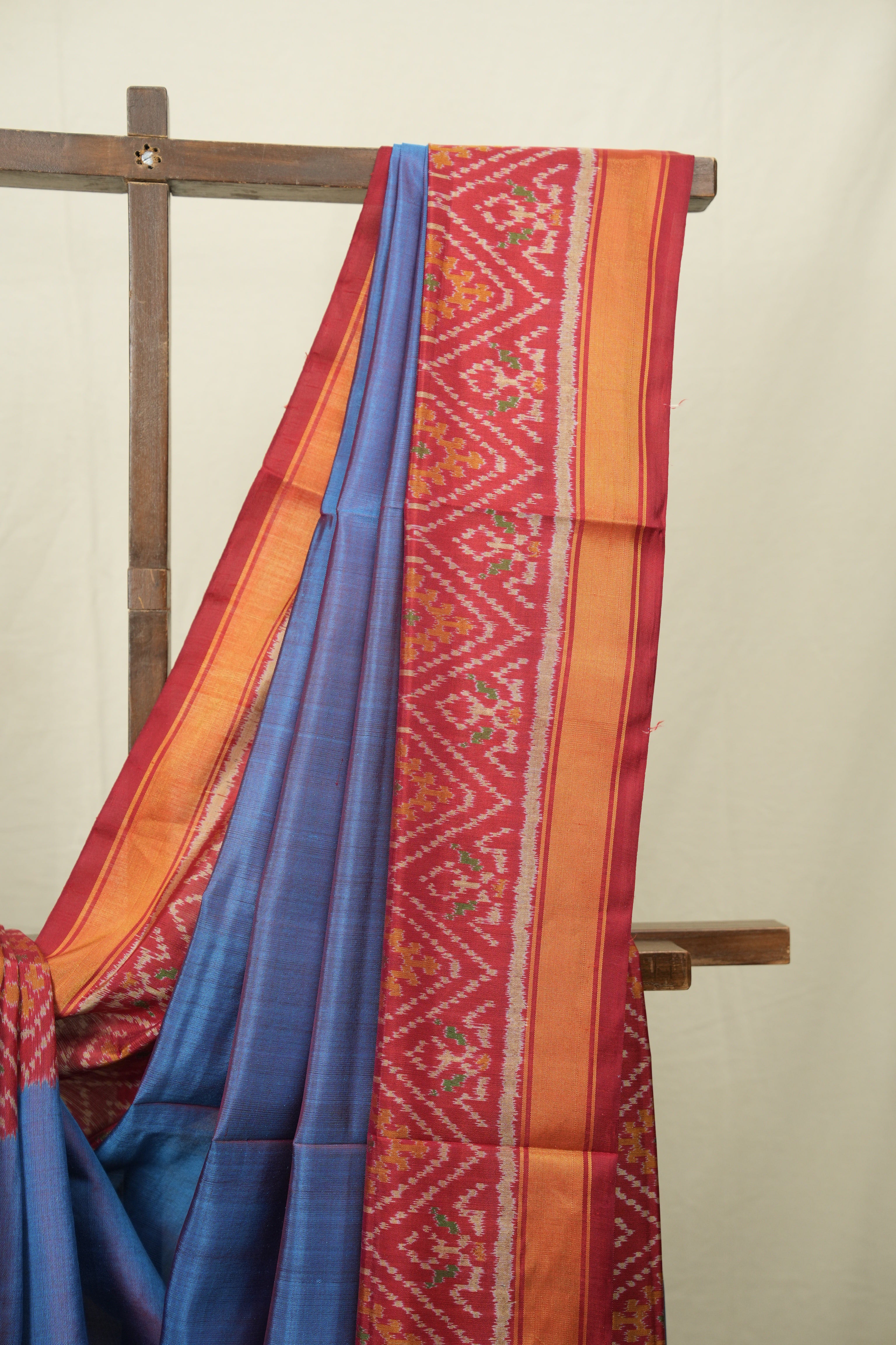 Teal Blue Rajkot Patola Silk Saree - SRTBRPSS626