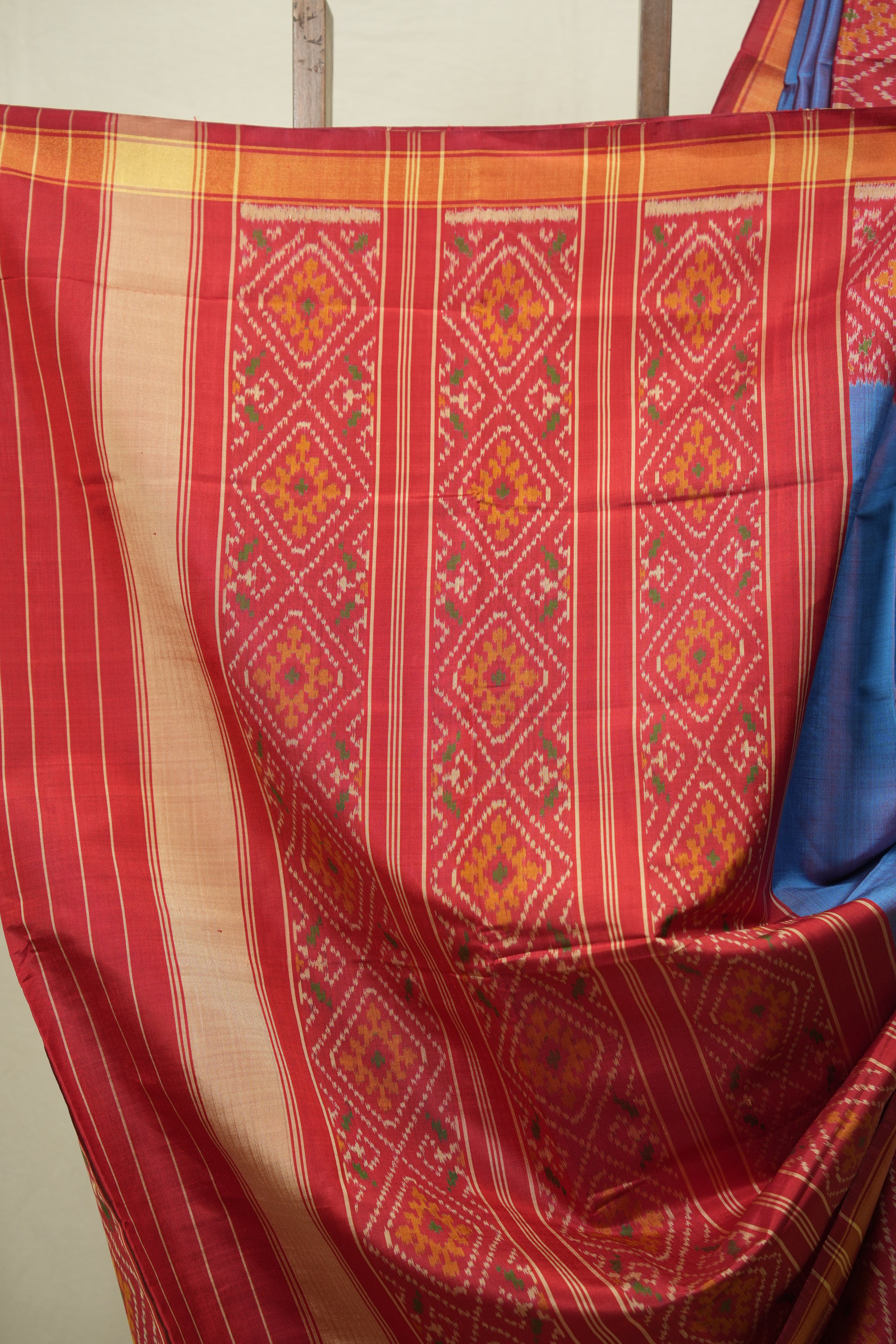 Teal Blue Rajkot Patola Silk Saree - SRTBRPSS626