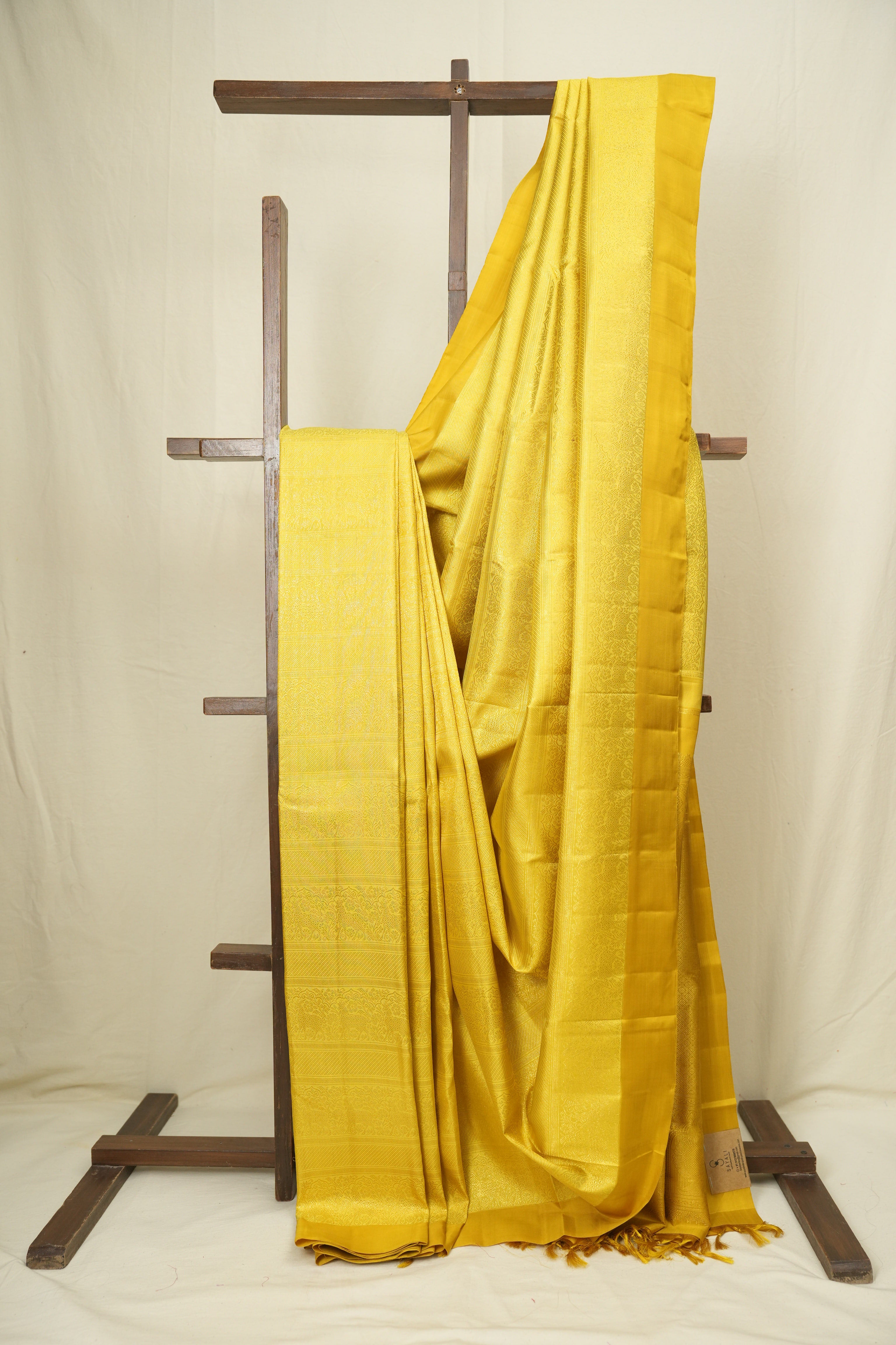Golden Yellow Kanjivaram Silk Saree - SRGYKSS1066