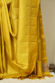 Golden Yellow Kanjivaram Silk Saree - SRGYKSS1066