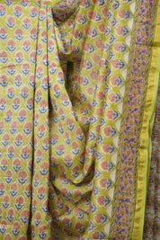 Pista Green HBP Cotton Silk Saree With Chanderi Border - SRPGCSS1398