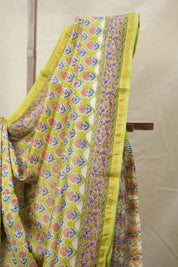 Pista Green HBP Cotton Silk Saree With Chanderi Border - SRPGCSS1398