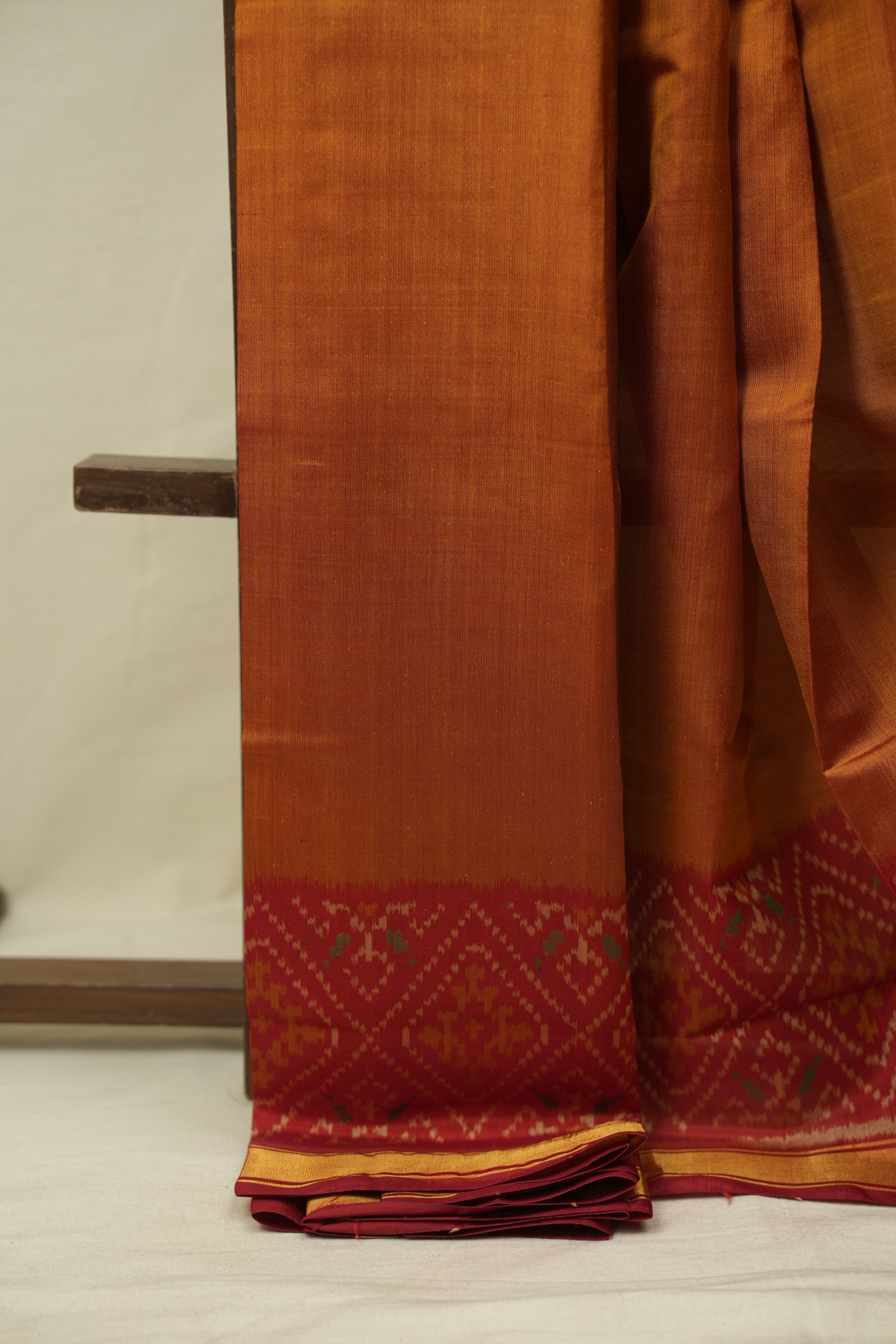 Mustard Gold Rajkot Patola Silk Saree - SRMGRPSS620