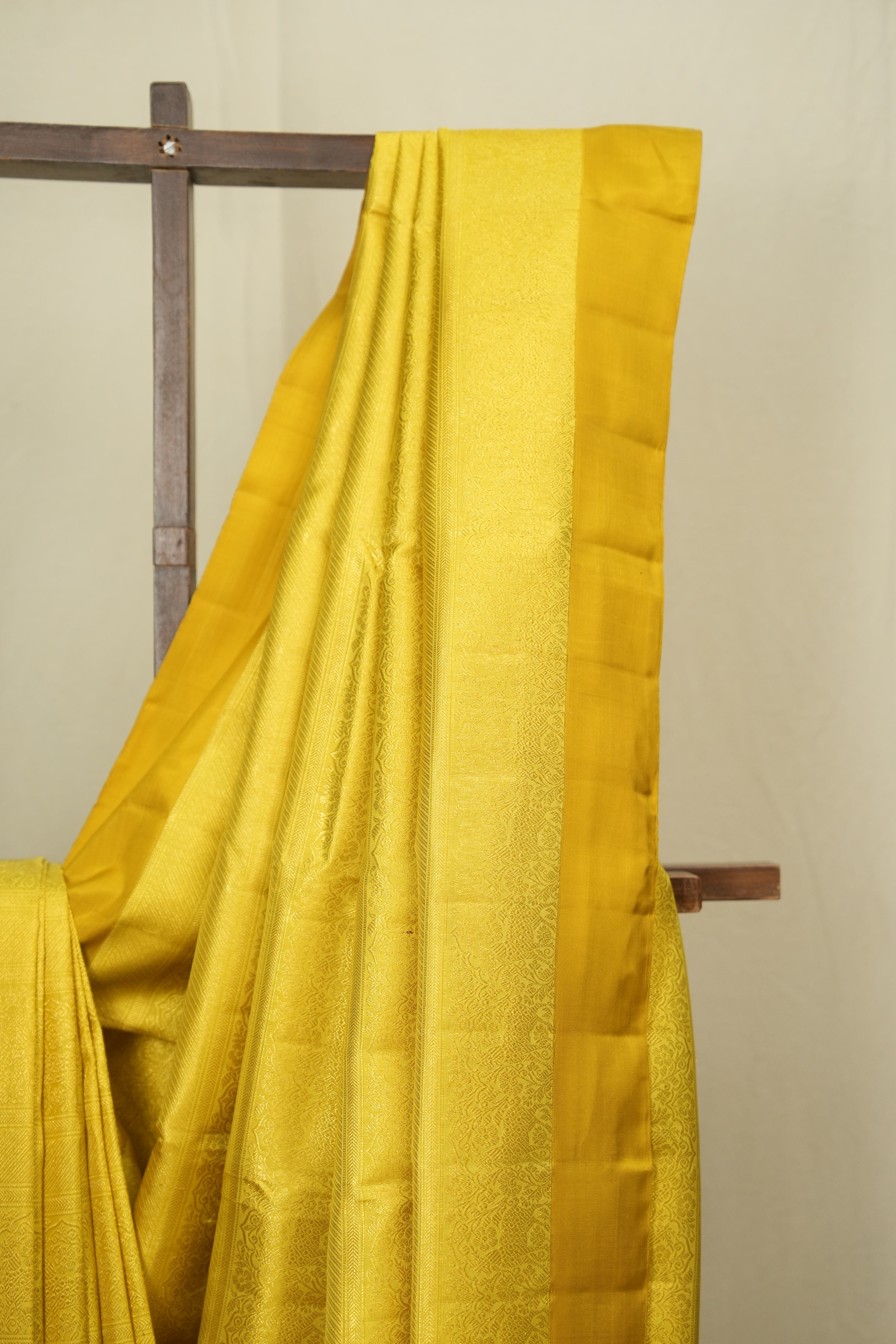 Golden Yellow Kanjivaram Silk Saree - SRGYKSS1066