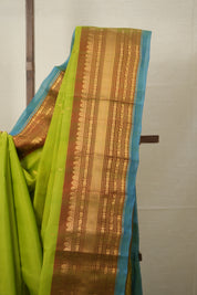 Green Gadwal Cotton Silk Saree - SRGGCSS134