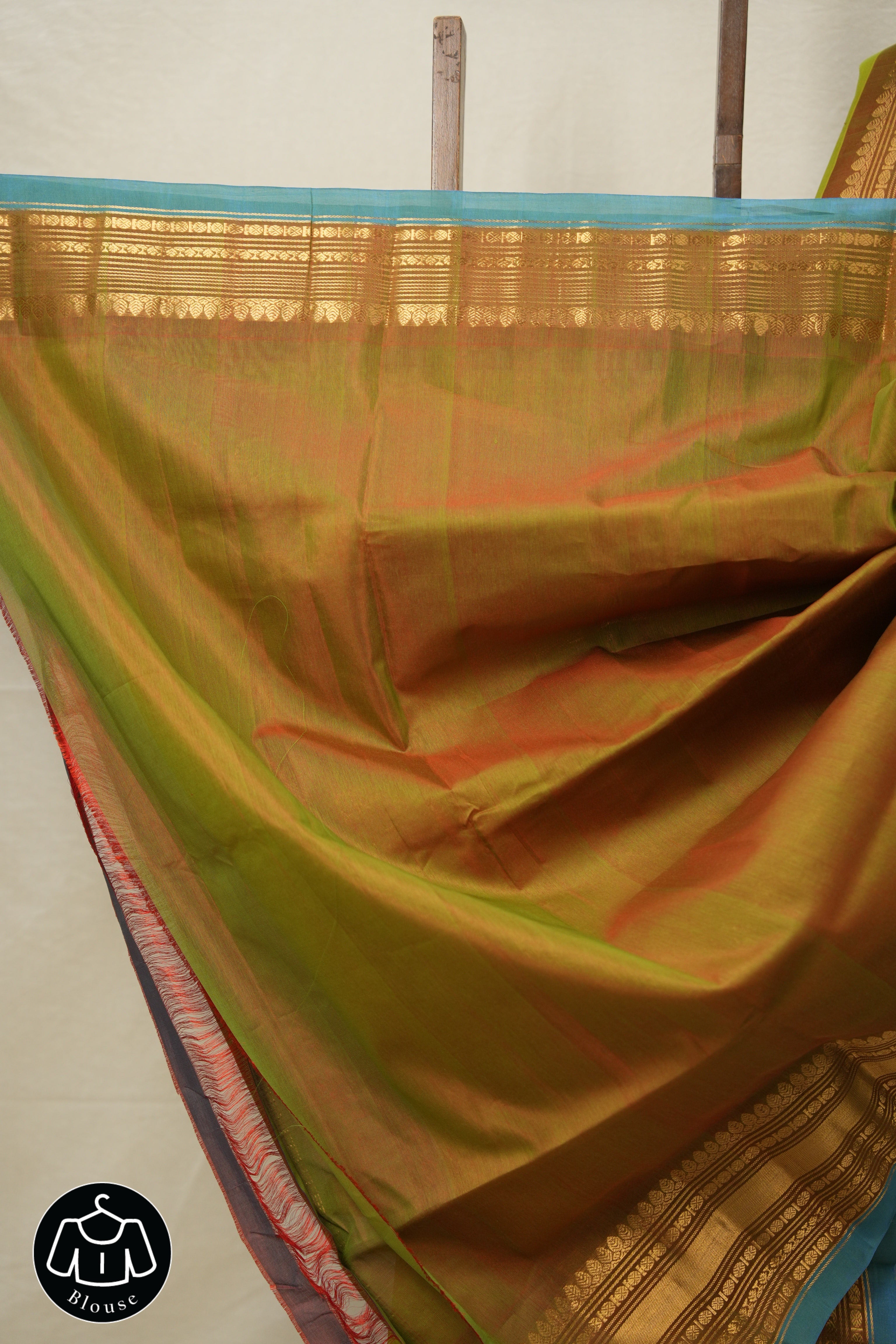 Green Gadwal Cotton Silk Saree - SRGGCSS134