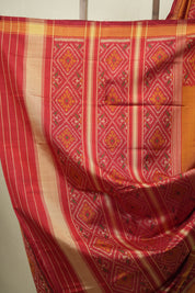 Mustard Gold Rajkot Patola Silk Saree - SRMGRPSS620