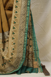 Rust HBP Cotton Silk Saree With Chanderi Border - SRRCSS1399