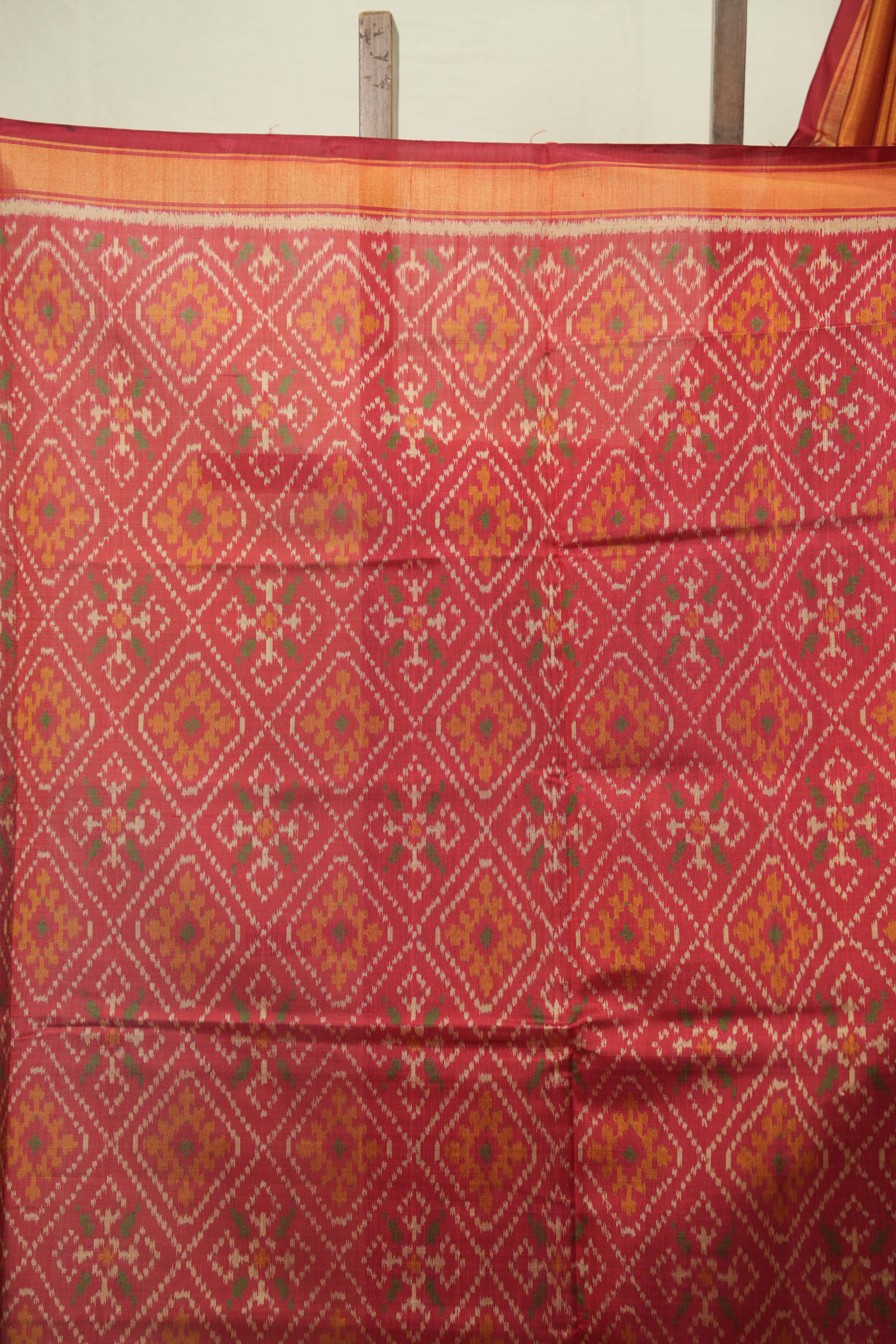 Mustard Gold Rajkot Patola Silk Saree - SRMGRPSS620