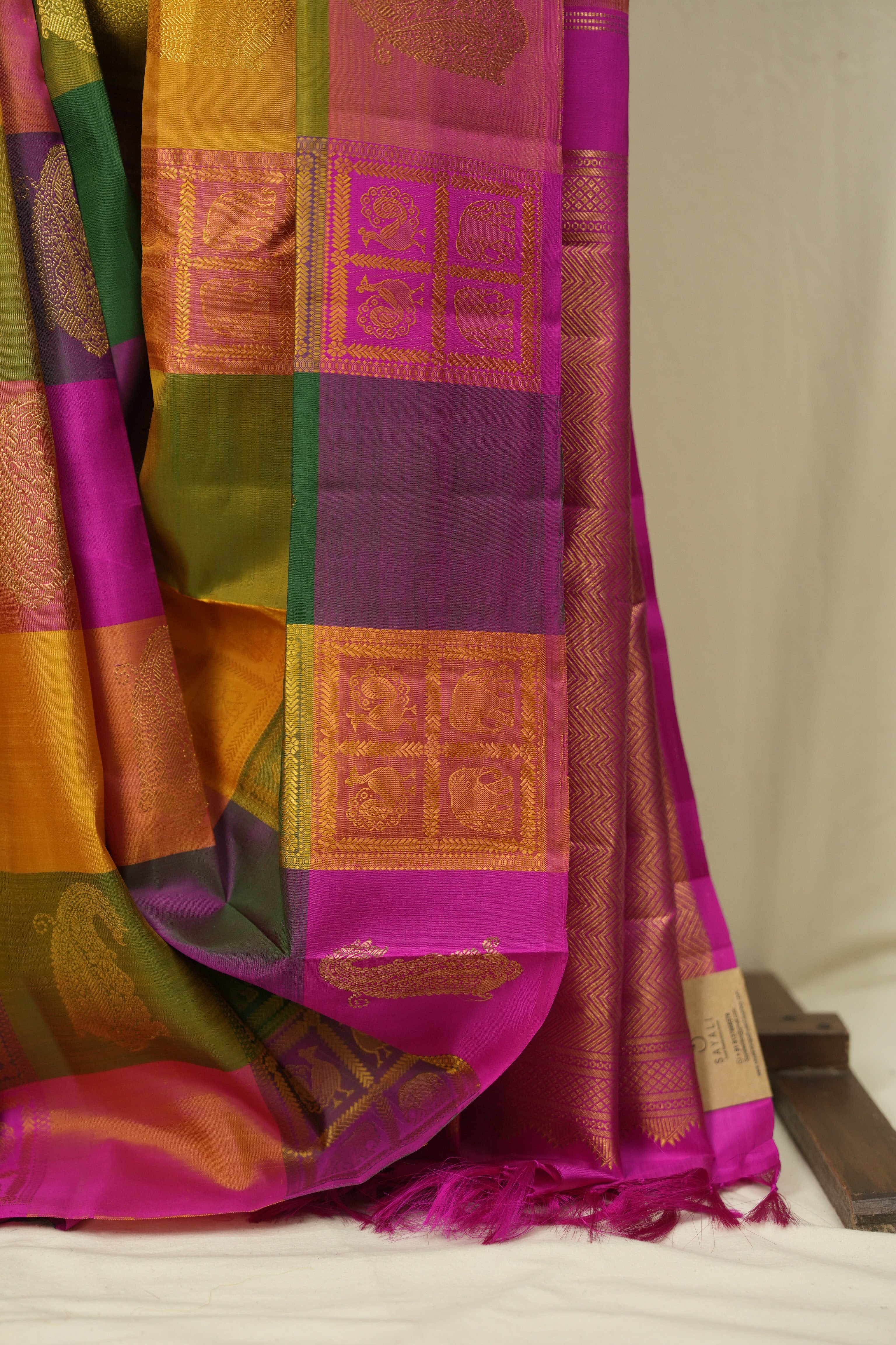 Multicolour Kanjivaram Silk Saree - SRMKSS1070
