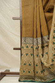 Rust HBP Cotton Silk Saree With Chanderi Border - SRRCSS1399